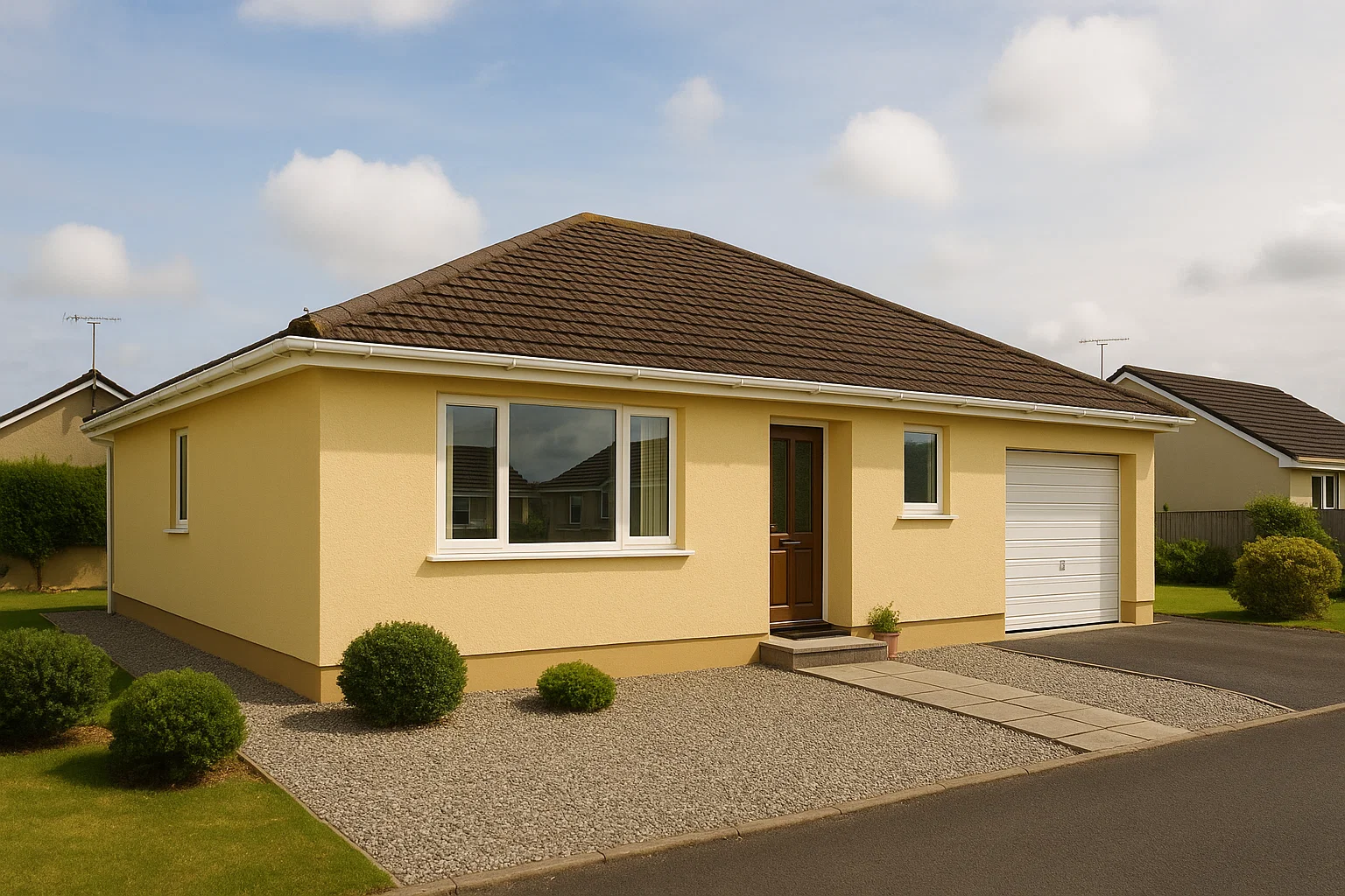 Silicone render installation near Cardigan